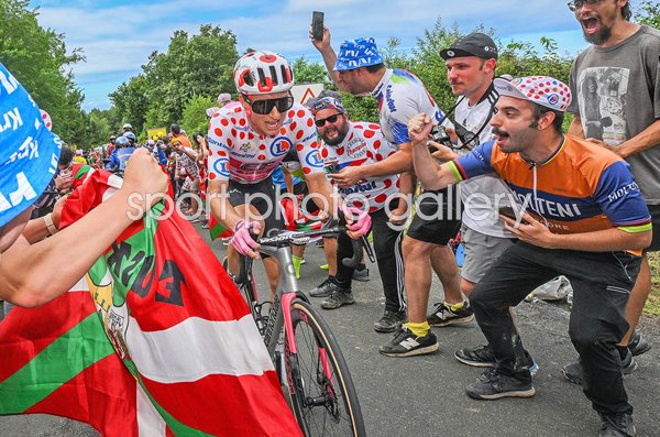 Neilson Powless Usa Polka Dot Jersey Tour De France Images