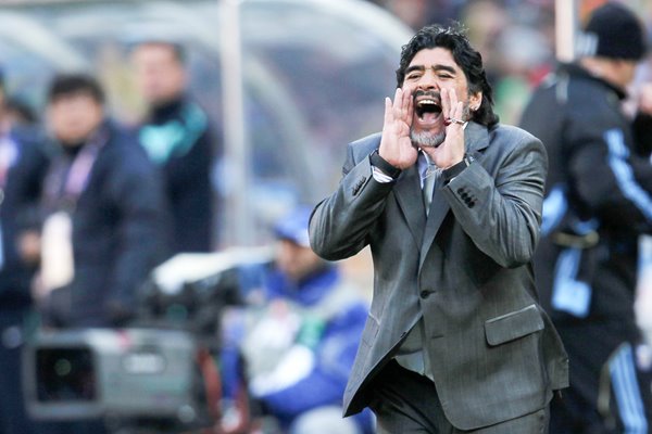 Diego Maradona Argentina v South Korea 2010 World Cup