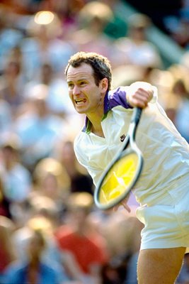 John McEnroe serves Wimbledon 1992
