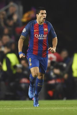 Luis Suarez Barcelona v PSG Champions League 2017