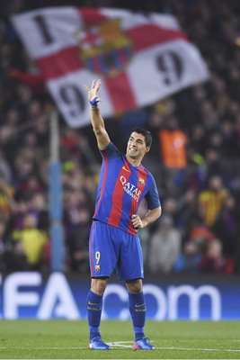 Luis Suarez Barcelona v PSG Champions League 2017