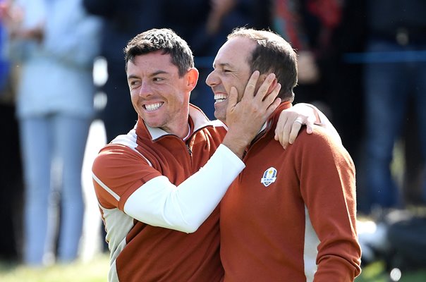 Sergio Garcia & Rory McIlroy Europe Fourballs Day 2 2018 Ryder Cup