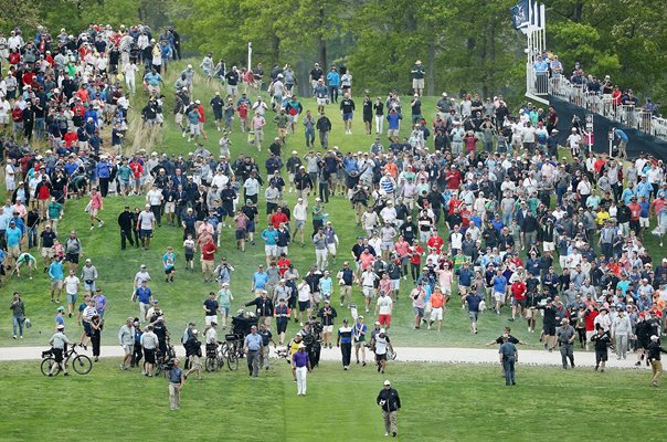 Brooks Koepka USA 18th Hole Round 4 USPGA Bethpage Black 2019