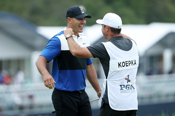 Brooks Koepka & Caddie Ricky Elliott USPGA Bethpage Black 2019