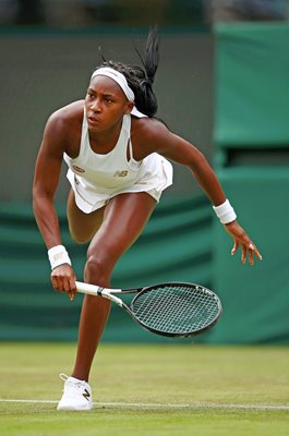 Cori Gauff USA Serves Wimbledon Tennis 2019
