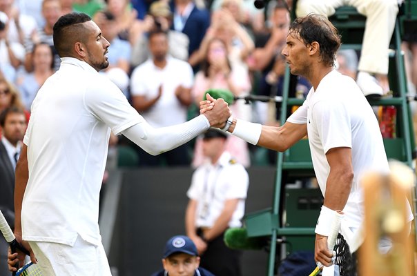 Rafael Nadal Spain beats Nick Kyrgios Wimbledon 2019