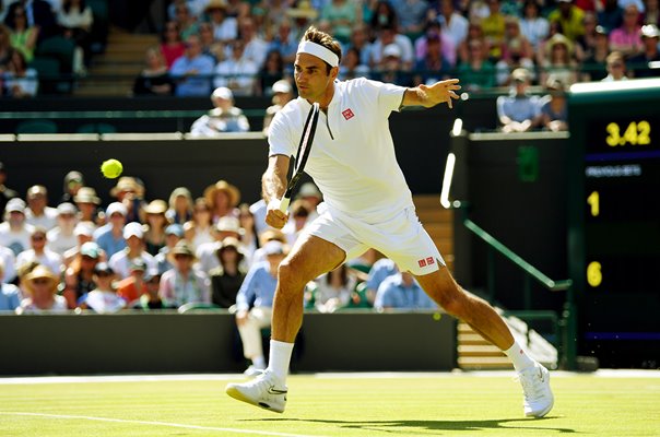 Roger Federer Switzerland Backhand Wimbledon Tennis 2019