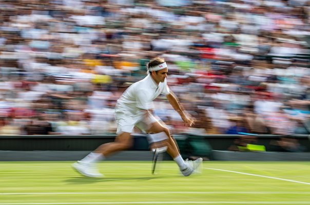 Roger Federer Switzerland Wimbledon Action Blur Effect 2019