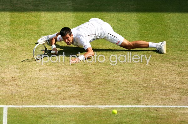 Novak Djokovic Serbia v Juan Martin Del Potro Wimbledon 2013