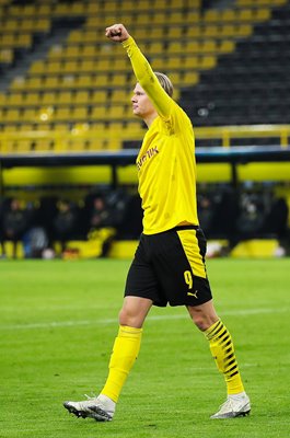 Erling Haaland Borussia Dortmund scores v Brugge Champions League 2021