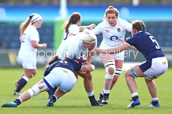 Bryony Cleall England charge v Scotland Women's Six Nations 2021 Images ...