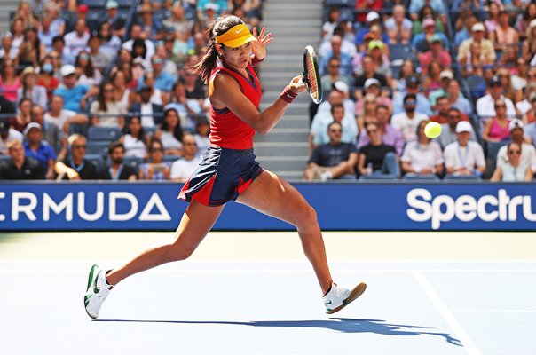 Emma Raducanu Great Britain Forehand Quarter Final US Open 2021
