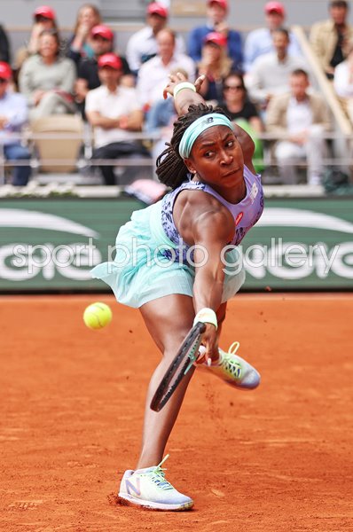 Coco Gauff USA low backhand Quarter Final French Open 2022 Images ...