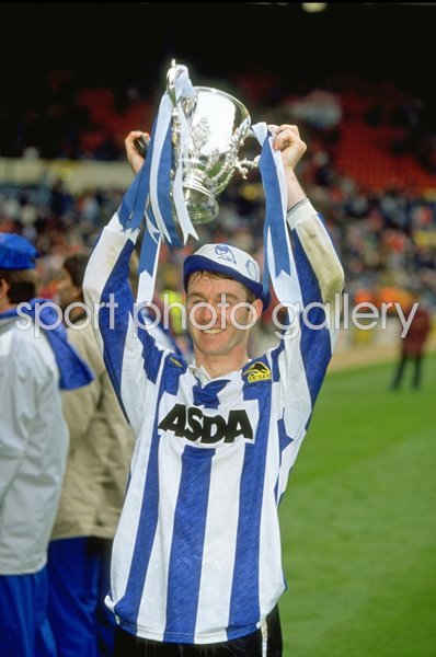 John Sheridan Sheffield Wednesday Rumbelows Cup Trophy Wembley 1991 ...