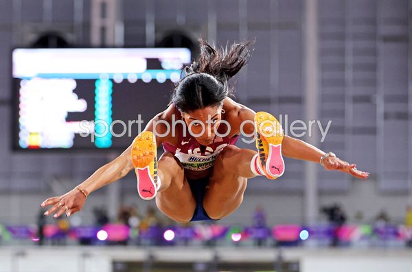 Tara Davis-woodhall Usa Flies To Long Jump Gold World Indoor Athletics 