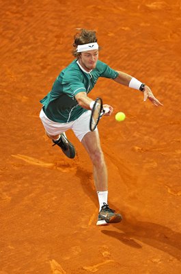 Andrey Rublev running forehand Madrid Open Final 2024