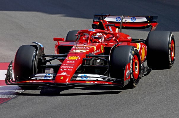 Charles Leclerc Monaco & Ferrari race leader Monaco Grand Prix 2024