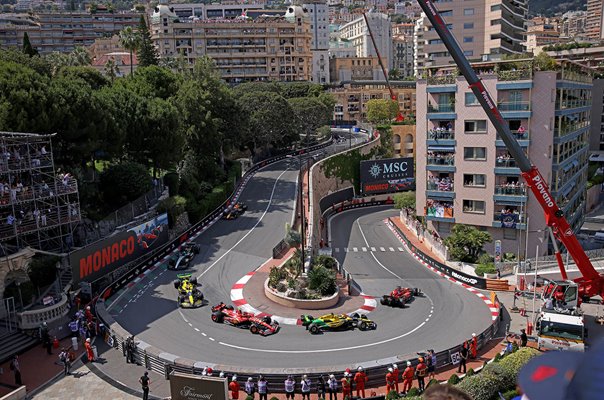 Charles Leclerc Monaco & Ferrari race leader on track Monaco Grand Prix 2024