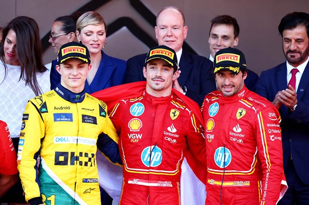 Charles Leclerc, Oscar Piastri & Carlos Sainz Monaco Grand Prix Podium 2024