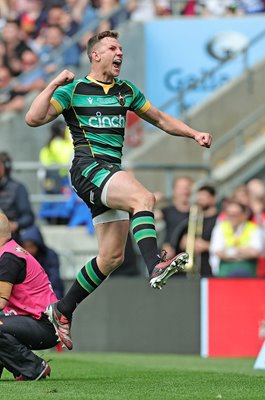 Fraser Dingwall Northampton Saints celebrates win v Bath Premiership Rugby Final 2024