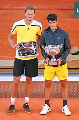 Champion Carlos Alcaraz Spain & Runner Up Alexander Zverev Germany French Open 2024