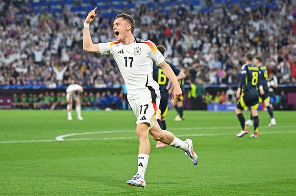 Florian Wirtz Germany celebrates goal v Scotland Munich EURO 2024