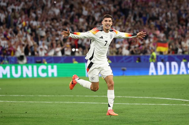 Kai Havertz Germany celebrates scoring v Scotland Munich Euro 2024