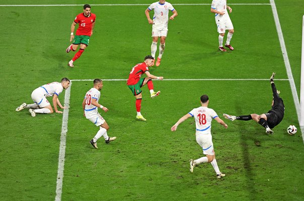 Francisco Conceicao Portugal shoots v Czech Republic Leipzig EURO 2024