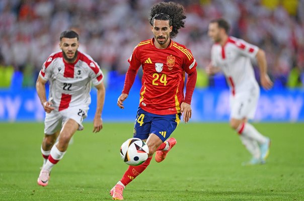 Marc Cucurella Spain v Georgia Last 16 Cologne EURO 2024