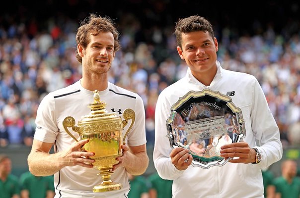 Champion Andy Murray & Runner Up Milos Raonic Canada Wimbledon 2016