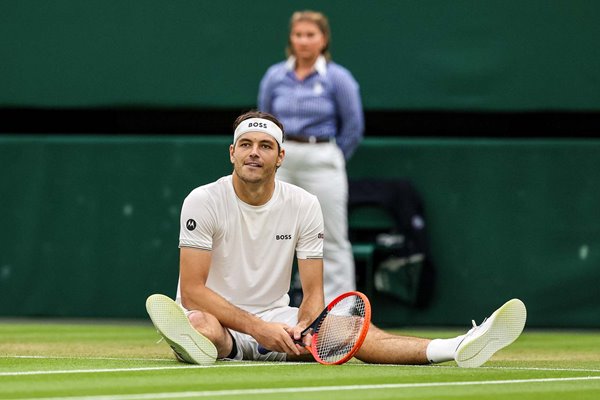 Taylor Fritz USA down but not out v Alexander Zverev Wimbledon 2024