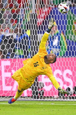 Mike Maignan France v Portugal penalties Quarter-Final Hamburg EURO 2024