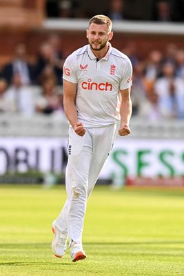 Gus Atkinson England celebrates v West Indies 1st Test Match Lord's 2024