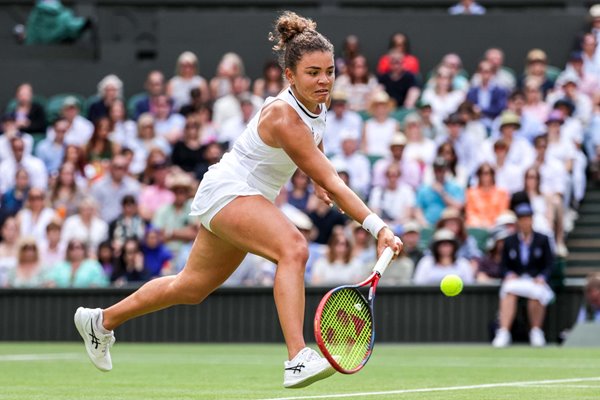 Jasmine Paolini Italy low forehand v Donna Vekic Semi Final Wimbledon 2024