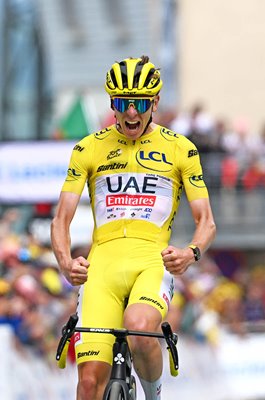 Tadej Pogacar Slovenia extends General Classification lead Stage 14 Tour de France 2024