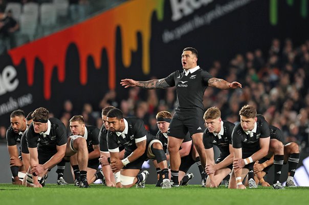 Codie Taylor leads New Zealand Haka v England Eden Park Auckland 2024