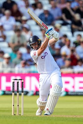 Jamie Smith England drives v West Indies Test Match Trent Bridge 2024