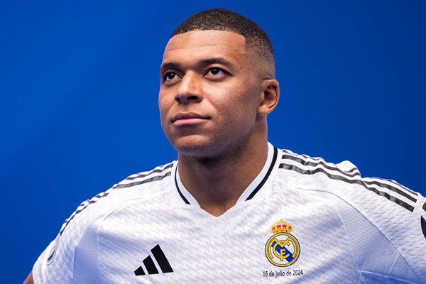 Real Madrid unveils new Signing Kylian Mbappe Estadio Santiago Bernabeu Madrid 2024
