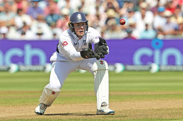 Jamie Smith England wicket keeper v West Indies Test Match Edgbaston 2024