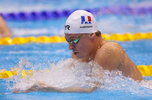 Leon Marchand France 4 x 100m Medley Relay Final World Swimming Championships Japan 2023