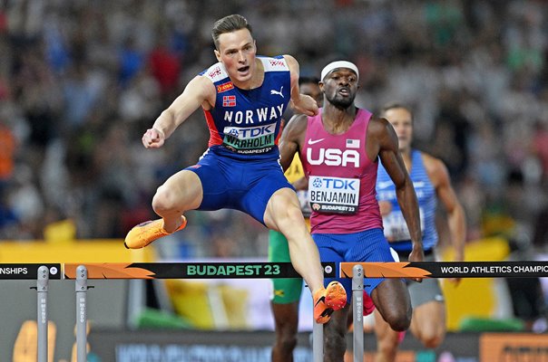 Karsten Warholm Norway 400m Hurdles Final World Athletics Budapest 2023