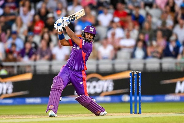 Nicholas Pooran Northern Superchargers v Manchester Originals The Hundred Old Trafford 2024