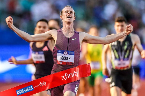 Cole Hocker USA wins 1500m Olympic Team Trials Eugene Oregon 2024