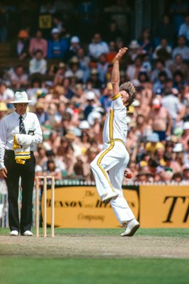 Jeff Thomson Australia bowls v England ODI Sydney 1980