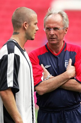 Sven Goran Eriksson & David Beckham England Portugal Euro 2004