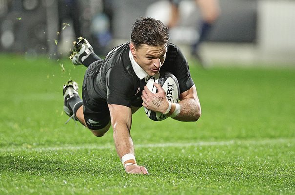 Beauden Barrett New Zealand scores v Argentina Rugby Championship Auckland 2024