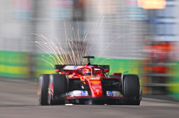 Charles Leclerc Monaco driving Ferrari Singapore Grand Prix 2024