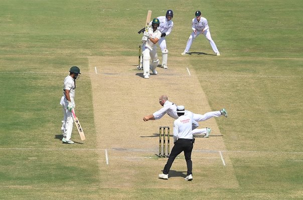 Jack Leach diving catch v Shaheen Afridi Pakistan 1st Test Multan 2024