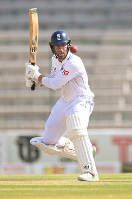 Jack Leach England bats v Pakistan 2nd Test Match Multan 2024