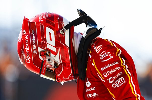 Charles Leclerc Monaco & Ferrari parc ferme USA Grand Prix win 2024